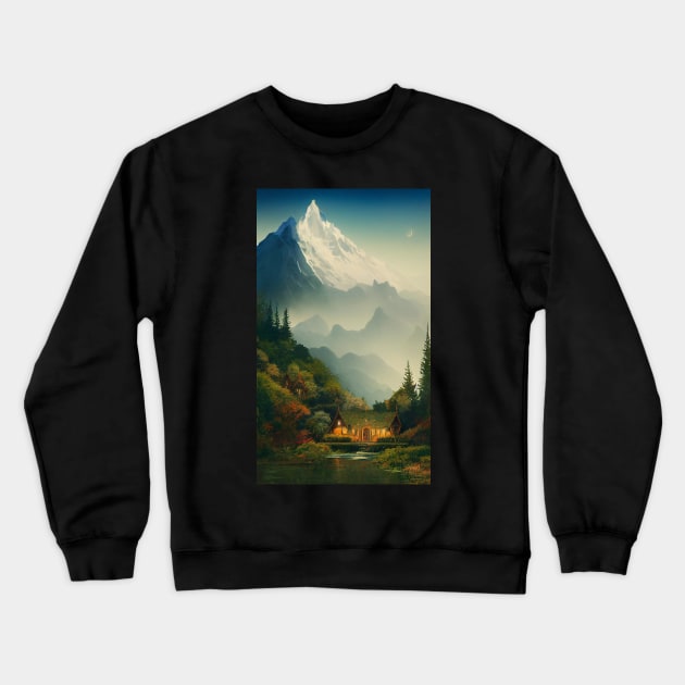 The Last Homely House - Fantasy Crewneck Sweatshirt by Fenay-Designs